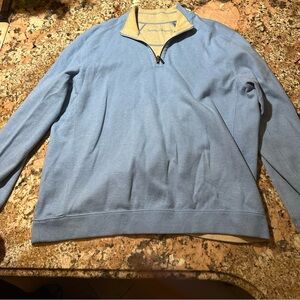 Tommy Bahama Light Blue Zip-Up Sweater